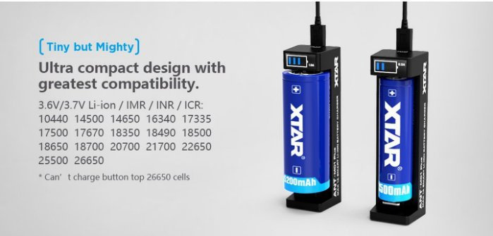 {MPower} XTAR MC1 Plus USB Charger 鋰電池 充電器 (For 18650 / 26650 / 16340) - 原裝行貨