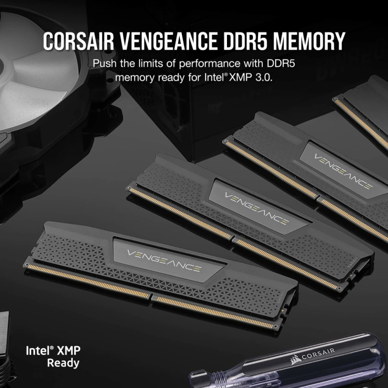 Corsair VENGEANCE® 32GB (2x16GB) DDR5 DRAM 6400MT/s C32 Memory Kit — Black / White ( CMK32GX5M2B6400Z32 / CMK32GX5M2B6400Z32W )