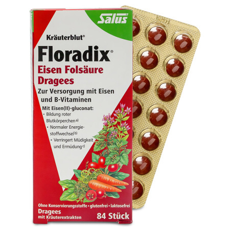 德國 Salus Floradix補鐵錠劑 84片(英國版) 05/2025