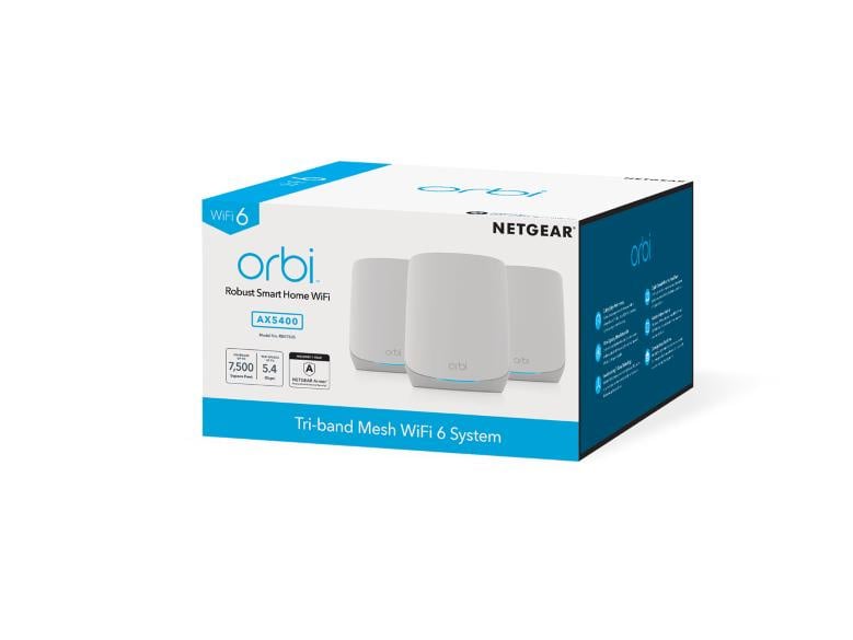 Netgear Orbi Tri-band WiFi 6 Mesh System RBK763S