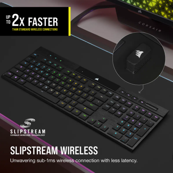 CORSAIR K100 AIR WIRELESS RGB Ultra-Thin Mechanical Gaming Keyboard - CHERRY MX Ultra Low Profile Tactile CORSAIR K100 AIR WIRELESS RGB Ultra-Thin Mechanical Gaming Keyboard - CHERRY MX Ultra Low Profile Tactile