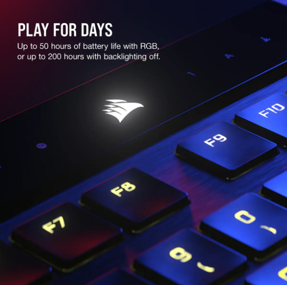 CORSAIR K100 AIR WIRELESS RGB Ultra-Thin Mechanical Gaming Keyboard - CHERRY MX Ultra Low Profile Tactile CORSAIR K100 AIR WIRELESS RGB Ultra-Thin Mechanical Gaming Keyboard - CHERRY MX Ultra Low Profile Tactile