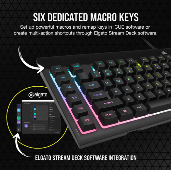 CORSAIR K55 RGB PRO XT Gaming Keyboard