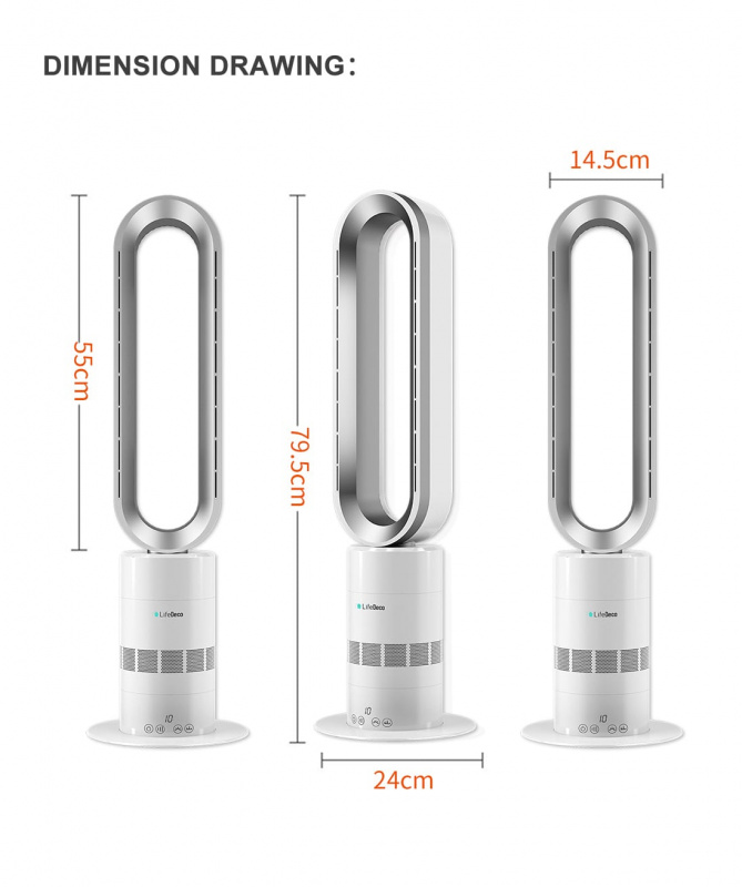 【香港行貨 1年保養】LifeDeco TP-18 Pro 冷暖2合1無葉座地風扇 【香港行貨 1年保養】LifeDeco TP-18 Pro 冷暖2合1無葉座地風扇