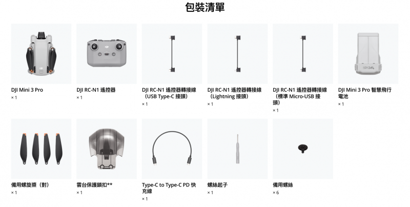 DJI Mini 3 Pro 帶屏控飛機套裝