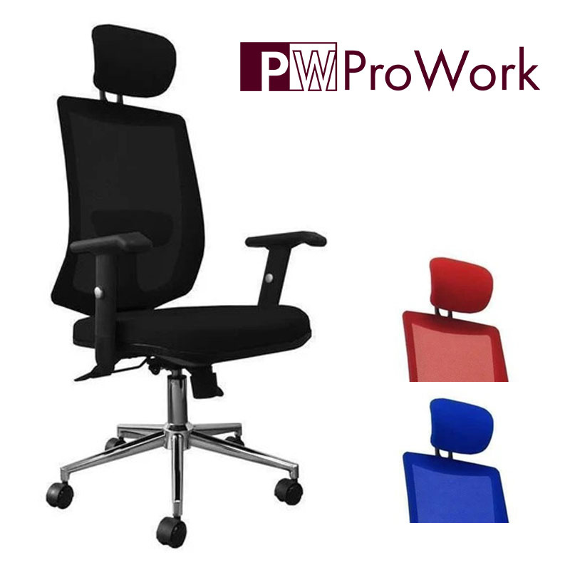 ProWork® D45 辦公椅 電腦椅 電鍍鋼腳 升降扶手 (需自行組裝)