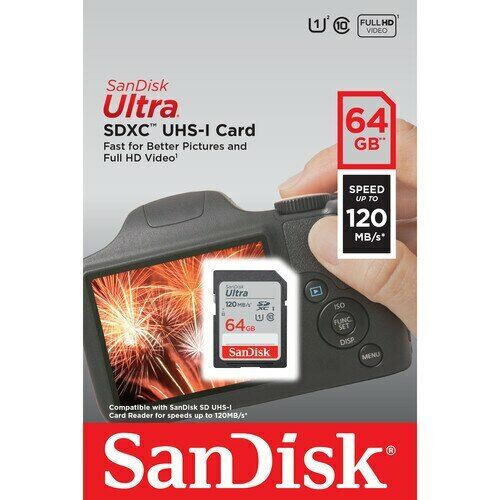 SanDisk Ultra U1 C10 SDXC UHS-I Card 64GB [R:120] SDSDUN4-064G 香港行貨