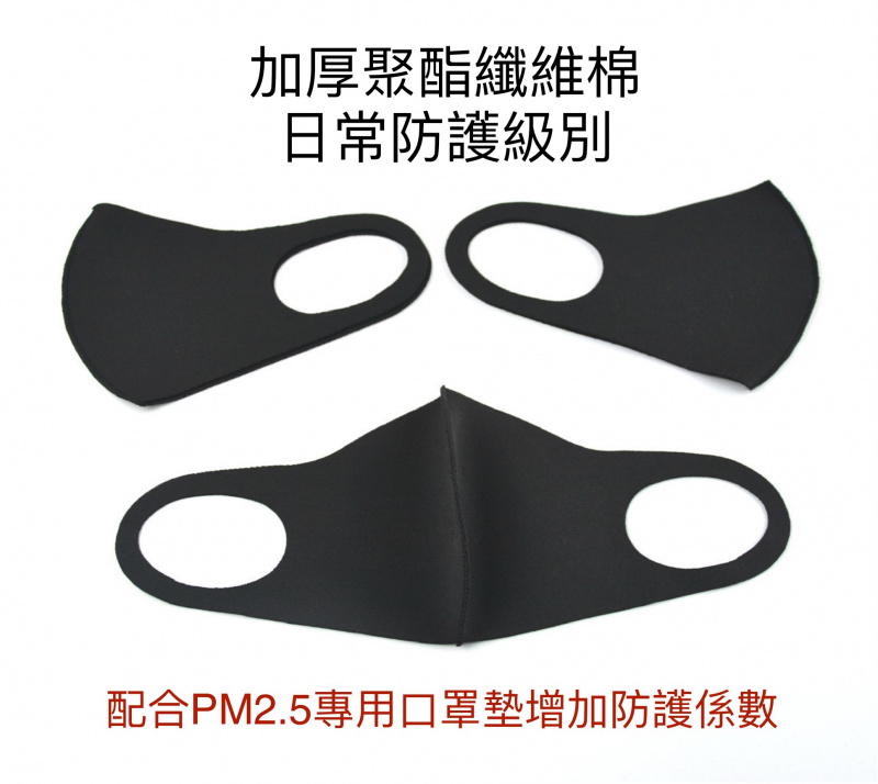 【限時優惠：買一送一！】潮品聯盟3D設計防護級別時尚口罩【連PM2.5 五層防護級口罩墊x2個】