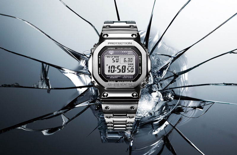 CASIO G-SHOCK GMW-B5000D-1 全金屬藍牙電波腕錶  [B5000銀鋼]
