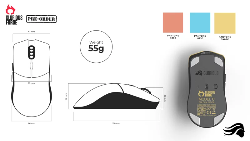 Glorious Model O Pro Wireless- Gold Panda (品牌只生產一次限量版)