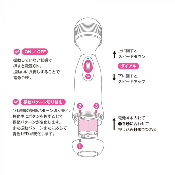 Wind one Pink Denma 2 多功能震動按摩棒