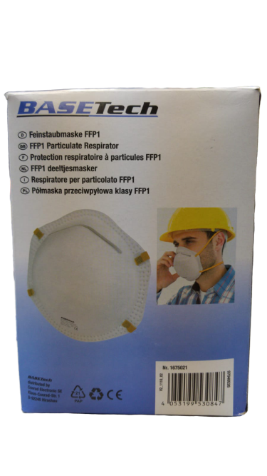 FFP1 Basetech BT-1675021 精細防禦口罩 [20個 / 德國製]