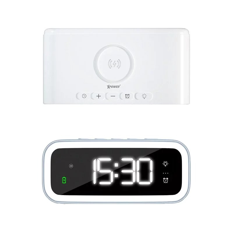 【限時免運費】XPower QIC3 多合一 15W無線充電夜燈鬧鐘