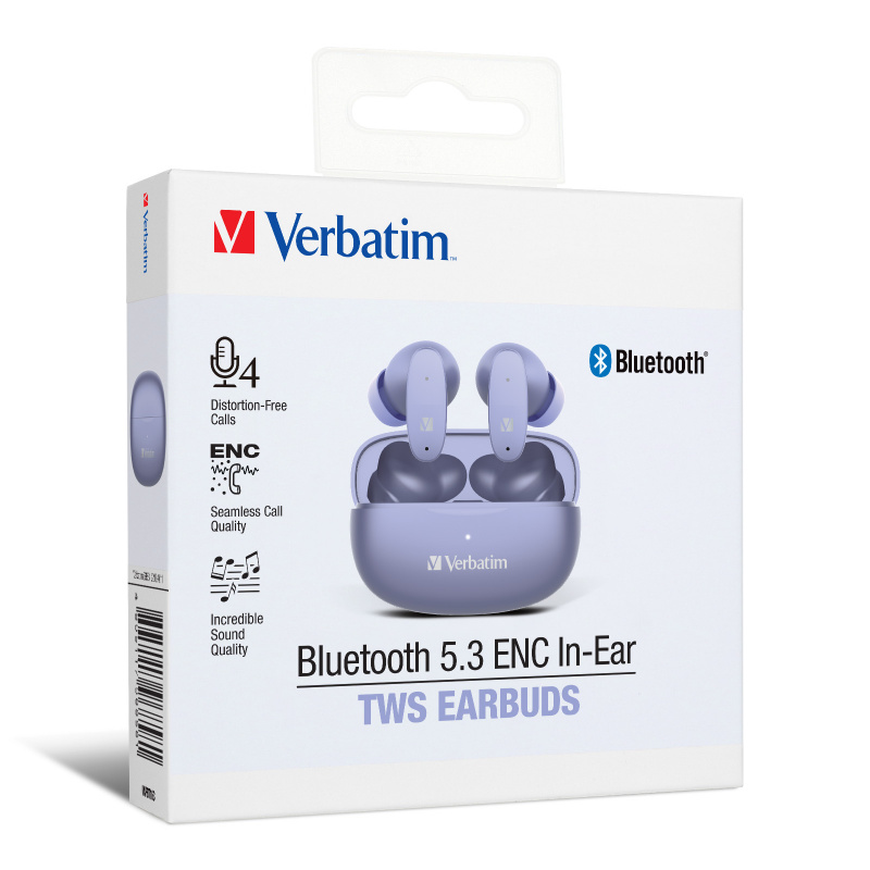 Verbatim 威寶 藍牙 5.3 ENC 入耳式真無線藍牙耳機 66856/66857/66858