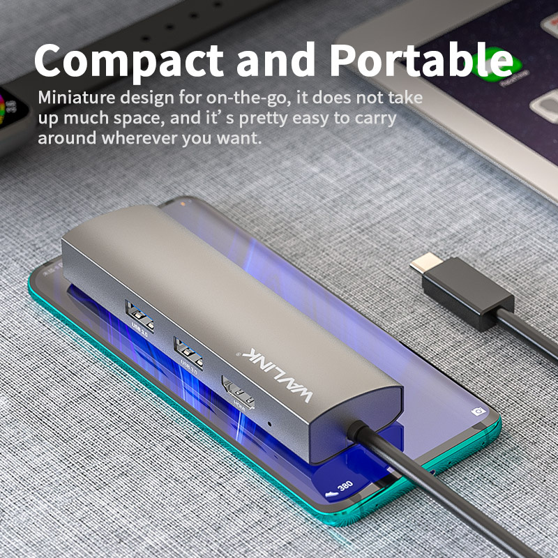 Wavlink UHP3408 USB-C Travelling Mini Dock with Gigabit Ethernet (WL-UHP3408)