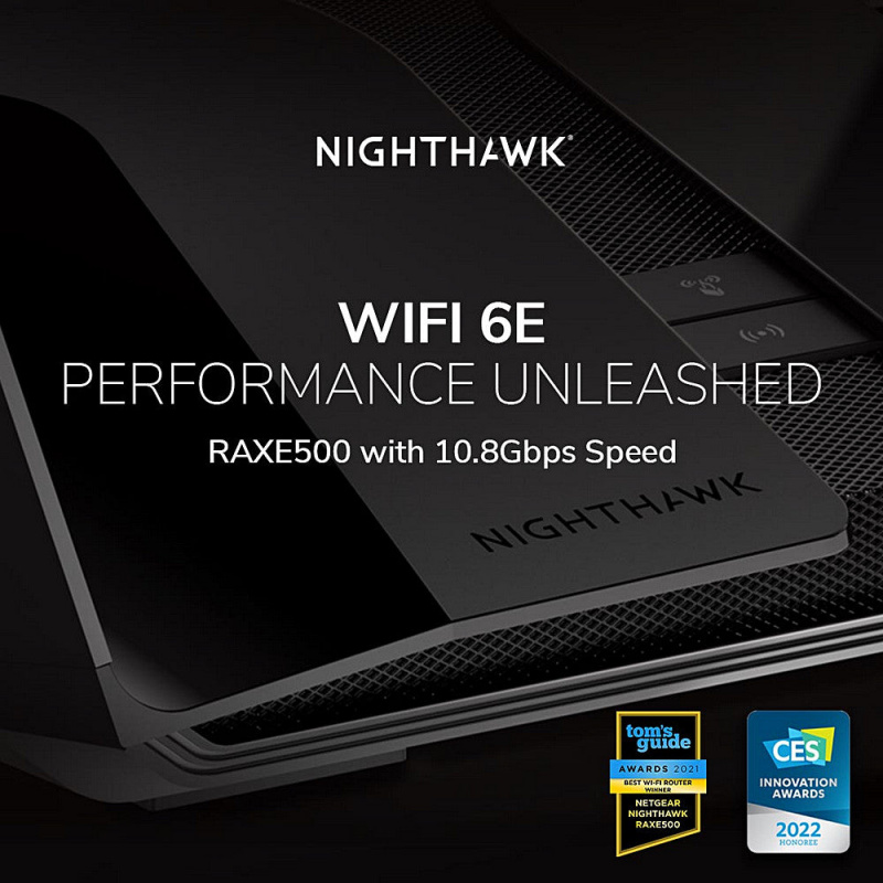 Netgear AXE11000 Nighthawk Tri-Band WiFi 6E Router RAXE500