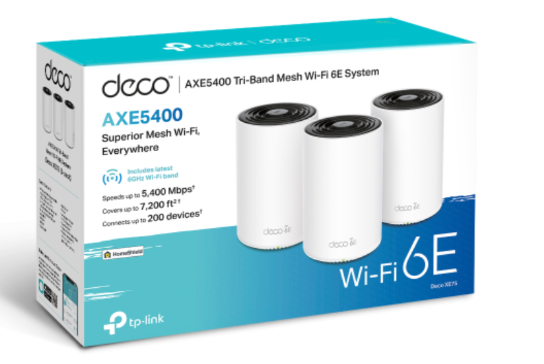 TP-Link Deco XE75 AXE5400 三頻 Mesh Wi-Fi 6E 系統 [3件裝]