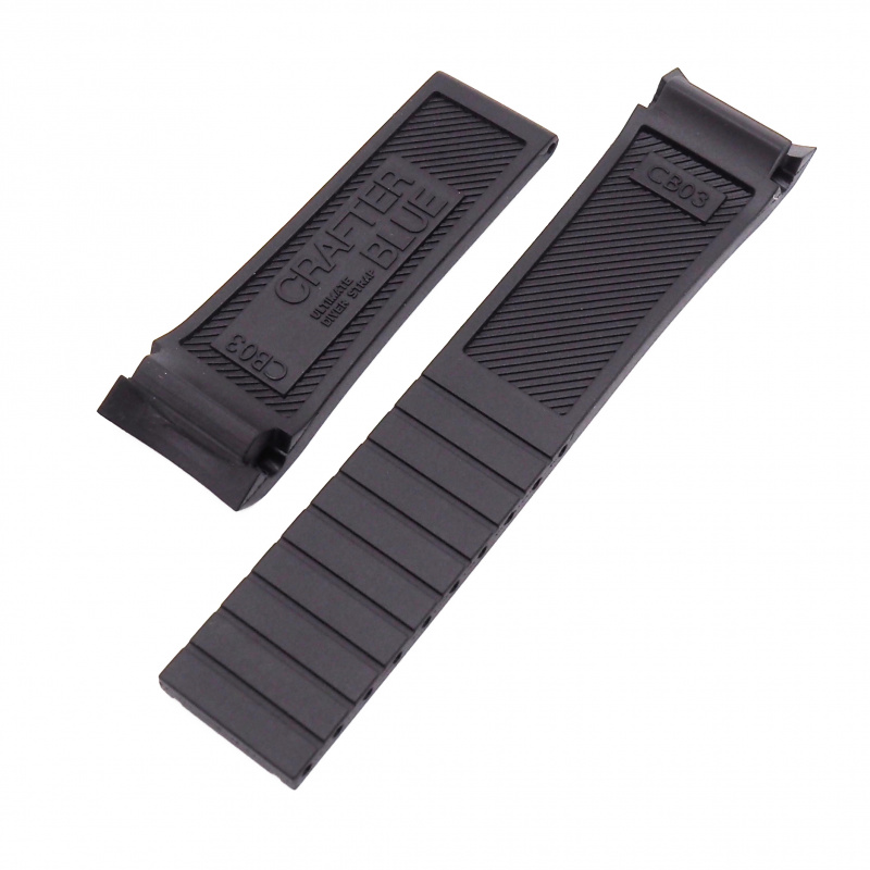 Crafter Blue 20mm 黑色硫化橡膠錶帶 合適Seiko MarineMaster (大MM)