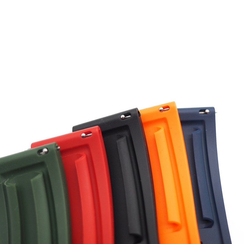 20mm, 22mm, 24mm 橙色橡膠快拆錶帶