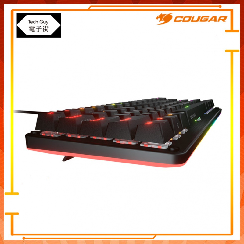 Cougar【PURI MINI】60%RGB機械鍵盤 連磁吸保護罩 (紅軸/青軸)