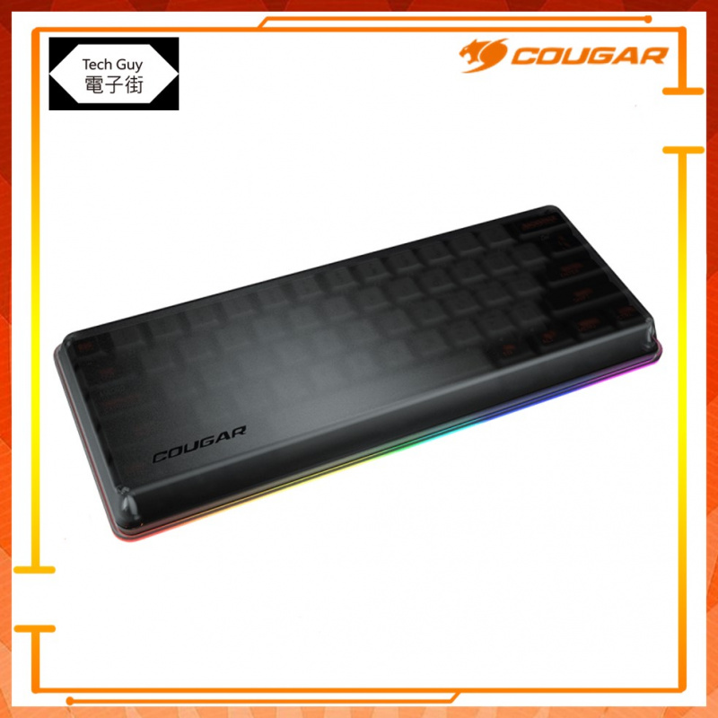 Cougar【PURI MINI】60%DSA機械鍵盤 連磁吸保護罩 (紅軸/青軸)