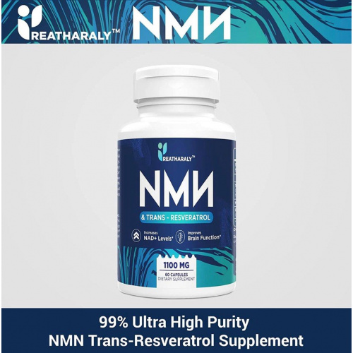 美國制最強 NMN 500mg + 白藜蘆醇 1100mg nmn 強效抗氧化和抗衰老補充劑 NAD+