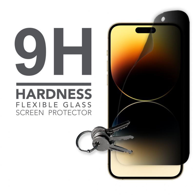 ARMOR iPhone 14 Pro Max / 14 Pro 軟性玻璃9H防窺螢幕保護貼