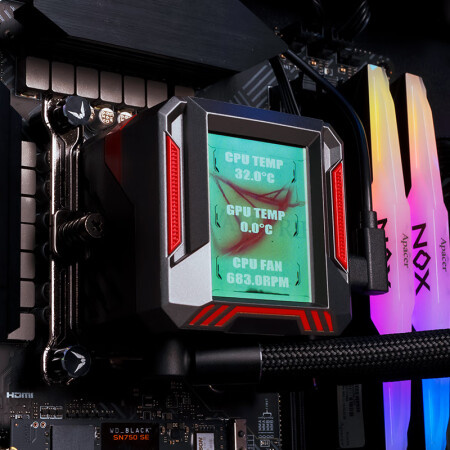 Valkyrie (VALKYRIE) E240 VK 2.4"LCD H.264 CPU water cooling radiator - Black
