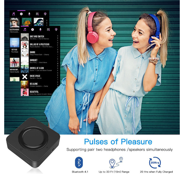 Bluetooth 5.0 AptX Audio 2 In 1 Wireless Transmitter Receiver 光纖藍芽發射接收器 S06245