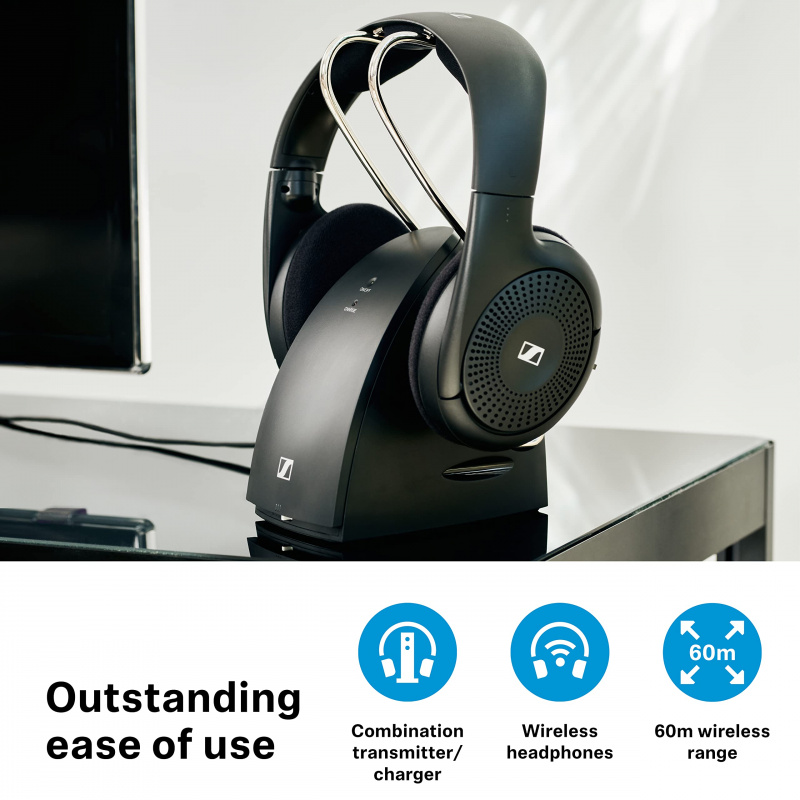 【全港免運費 行貨2年保養】Sennheiser RS 120-W On-Ear Wireless TV Headphones 無線電視耳機