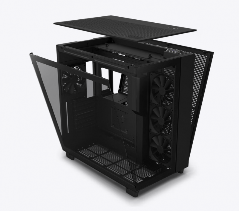 NZXT H9 Flow Dual-Chamber Mid-Tower Airflow Case - ( Black / White )