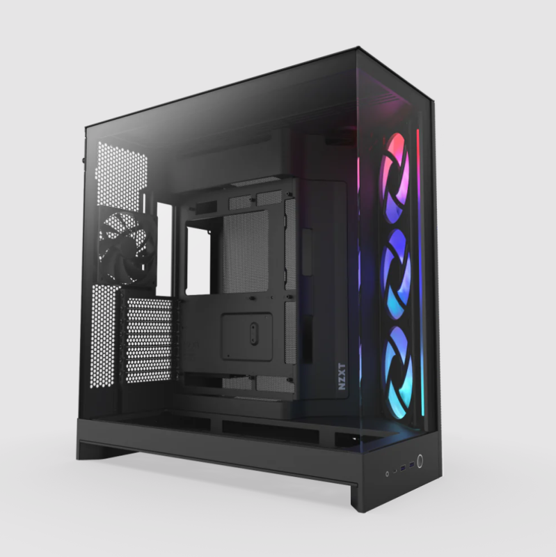 NZXT H9 Flow RGB v2 Large Dual-Chamber Mid-Tower ATX Airflow Case with RGB - ( Black / White )