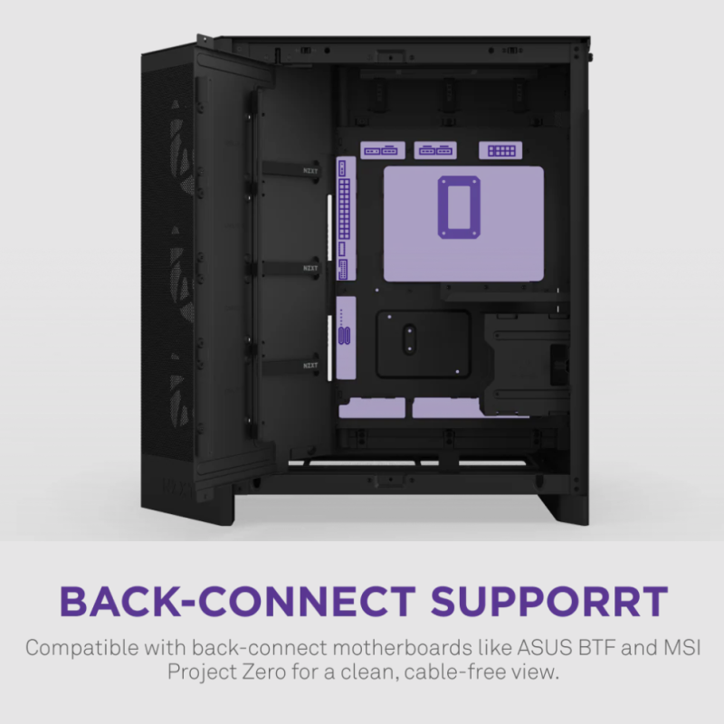 NZXT H9 Flow RGB v2 Large Dual-Chamber Mid-Tower ATX Airflow Case with RGB - ( Black / White )