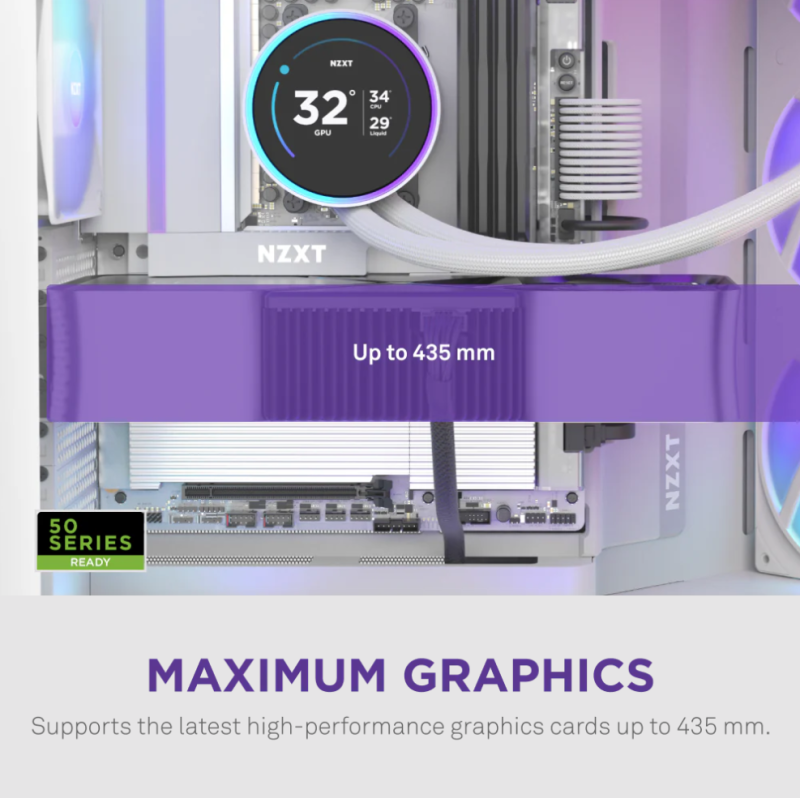 NZXT H9 Flow RGB v2 Large Dual-Chamber Mid-Tower ATX Airflow Case with RGB - ( Black / White )