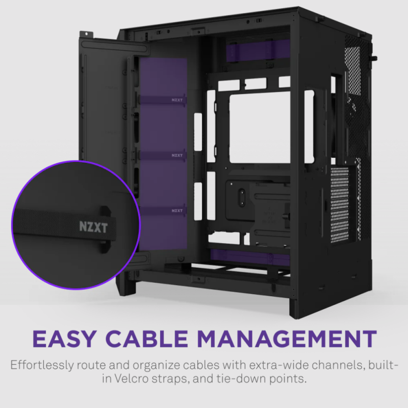 NZXT H9 Flow RGB v2 Large Dual-Chamber Mid-Tower ATX Airflow Case with RGB - ( Black / White )