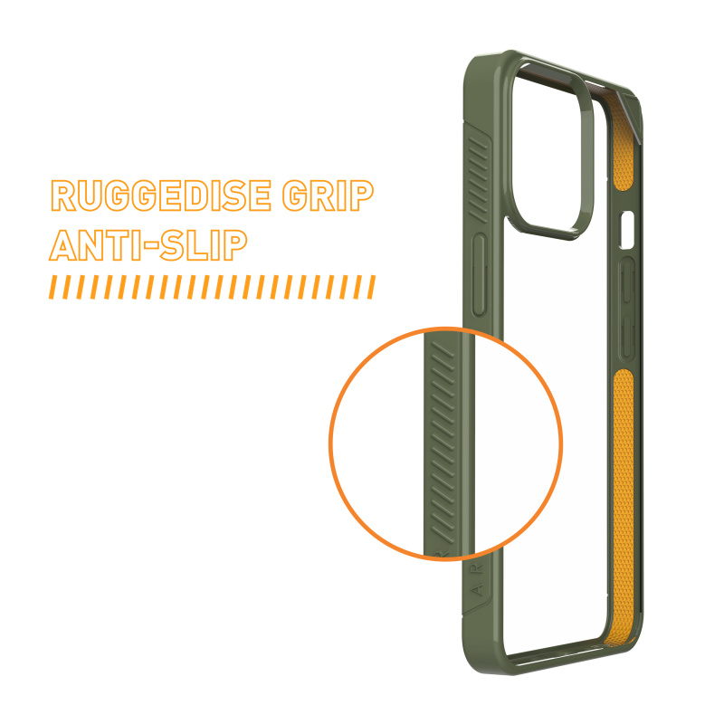 ARMOR iPhone 14 Signature 系列電話保護殼_叢林綠/橙帶
