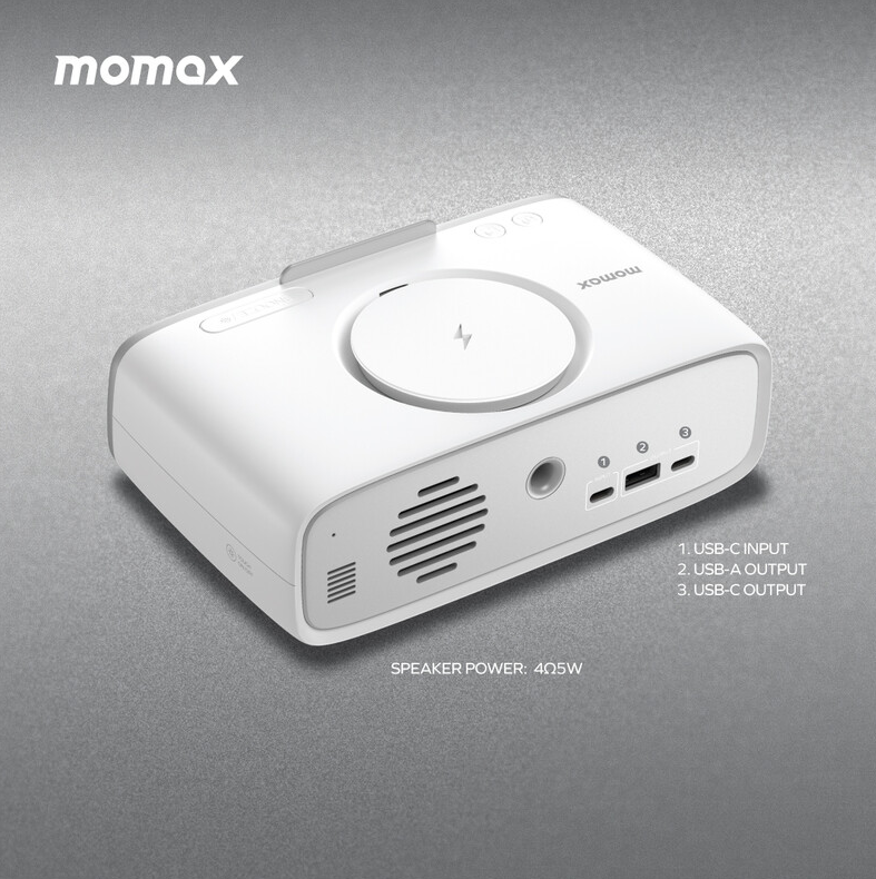 MOMAX Q.Clock 5 多用途無線充電電子閙鐘 QC5 (免運費)