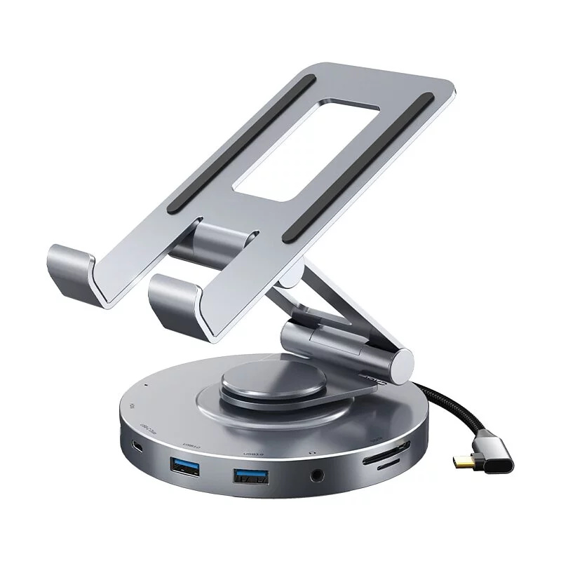 Cabletime 8 in 1 USB-C HUB with 360° Rotatable Pad Stand