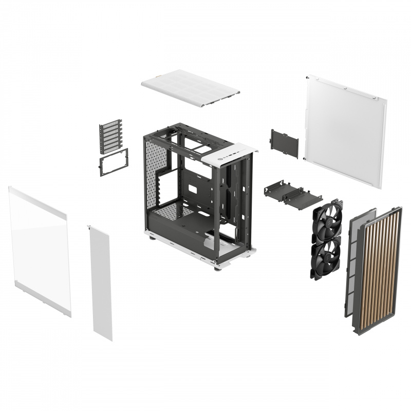 Fractal Design North Chalk White TG Clear Tint ( FD-C-NOR1C-04 )