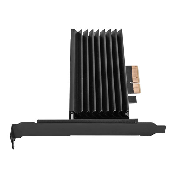 SilverStone M.2 NVMe SSD NGFF M key to PCIe x4 ARGB adapter card with heatsink and thermal pad (ECM24-ARGB)