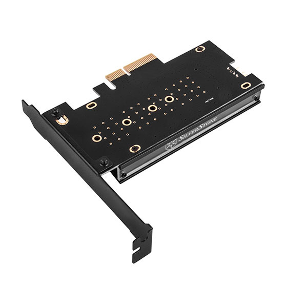 SilverStone M.2 NVMe SSD NGFF M key to PCIe x4 ARGB adapter card with heatsink and thermal pad (ECM24-ARGB)