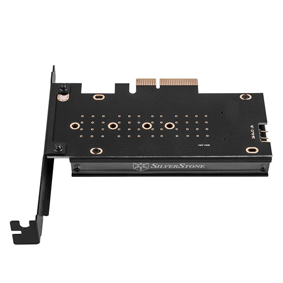 SilverStone M.2 NVMe SSD NGFF M key to PCIe x4 ARGB adapter card with heatsink and thermal pad (ECM24-ARGB)