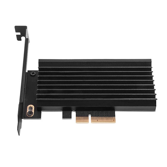 SilverStone M.2 NVMe SSD NGFF M key to PCIe x4 ARGB adapter card with heatsink and thermal pad (ECM24-ARGB)