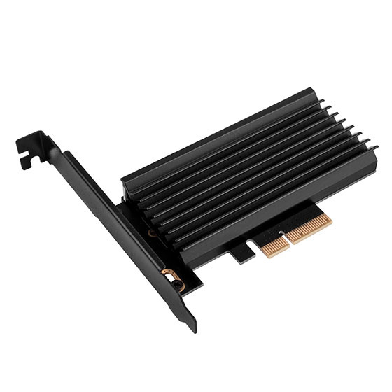 SilverStone M.2 NVMe SSD NGFF M key to PCIe x4 ARGB adapter card with heatsink and thermal pad (ECM24-ARGB)