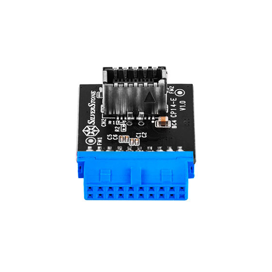 SilverStone USB 3.0 internal (19-pin) header to USB 3.1 / 3.2 Type-C (20-pin) Key A adapter (CP14-E) SilverStone USB 3.0 internal (19-pin) header to USB 3.1 / 3.2 Type-C (20-pin) Key A adapter (CP14-E)