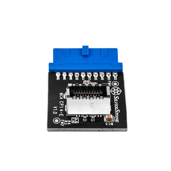 SilverStone USB 3.0 internal (19-pin) header to USB 3.1 / 3.2 Type-C (20-pin) Key A adapter (CP14-E) SilverStone USB 3.0 internal (19-pin) header to USB 3.1 / 3.2 Type-C (20-pin) Key A adapter (CP14-E)