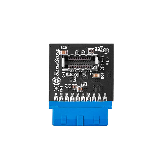 SilverStone USB 3.0 internal (19-pin) header to USB 3.1 / 3.2 Type-C (20-pin) Key A adapter (CP14-E) SilverStone USB 3.0 internal (19-pin) header to USB 3.1 / 3.2 Type-C (20-pin) Key A adapter (CP14-E)