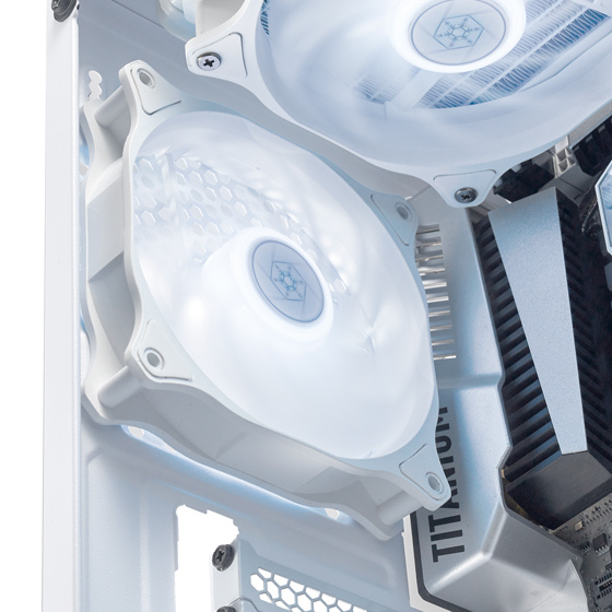 SILVERSTONE Air Blazer 120RW Brilliant addressable RGB fan optimized for radiators and heatsinks
