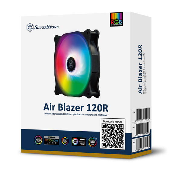 SILVERSTONE Air Blazer 120R Brilliant addressable RGB radiator and heatsink fan SILVERSTONE Air Blazer 120R Brilliant addressable RGB radiator and heatsink fan