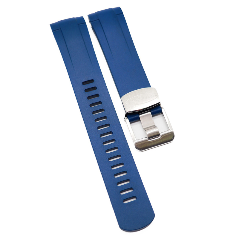 Crafter Blue 22mm 品藍色優質硫化橡膠錶帶  適合 Tudor Pelagos Series